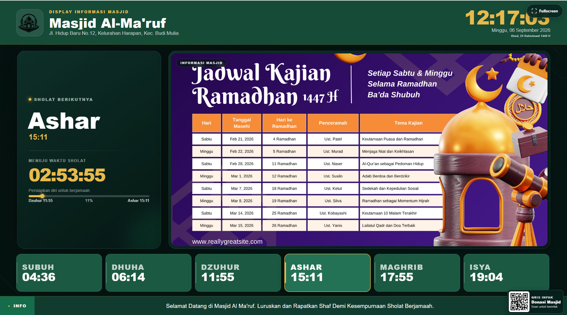 Jadwal Kajian