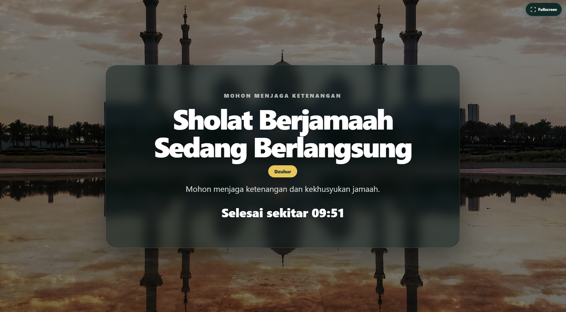 Solat Sedang Berlangsung